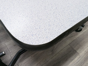 10ft Cafeteria Lunch Table w/ Bench Seat, Gray Top, Adult Size (RF)