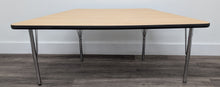 Load image into Gallery viewer, 58" x 26" Trapezoid Activity Table, Adjustable Legs, Maple Top (RF)
