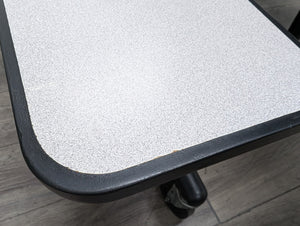 10ft Cafeteria Lunch Table w/ Bench Seat, Gray Top, Adult Size (RF)