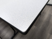 Load image into Gallery viewer, 12ft Cafeteria Lunch Table w/ Wood Grain Bench Seat, Gray Top, Adult Size (RF)
