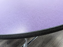 Load image into Gallery viewer, 10ft Cafeteria Lunch Table w/ 12 Stool Seat, Purple Top, Black Seat, Oval, Adult Size (RF)
