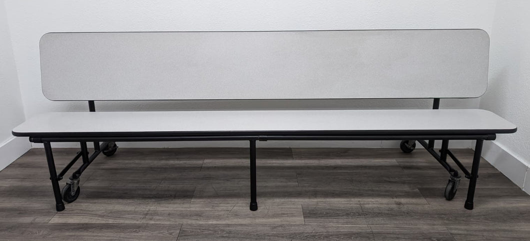 8ft Mobile Convertible Bench Table, Gray, Adult Size (RF)