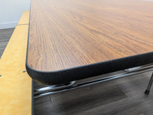 Load image into Gallery viewer, 12ft Cafeteria Lunch Table w/ Foldable Woodgrain Top, Yellow Bench Seat, Adult Size (RF)
