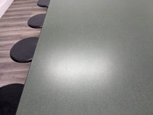 Load image into Gallery viewer, 10ft Cafeteria Lunch Table w/ 12 Stool Seat, Hunter Green Top, Black Seat, Adult Size (RF)
