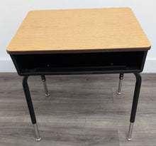 Load image into Gallery viewer, Open Front Student Desk, Wood Grain Top w/ Brown or Black Edge (RF)
