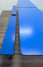 Load image into Gallery viewer, 12ft Cafeteria Lunch Table w/ Bench Seat, Blue, Adult Size (RF)
