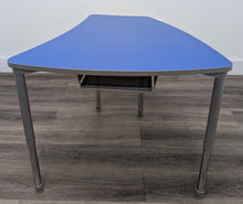 Load image into Gallery viewer, Artco Bell Kite Student Desk, Adjustable, Royal Blue and Sky Blue Top, w/ Metal Gray Book Box (RF)
