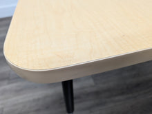 Load image into Gallery viewer, 60" x 66" Horse Shoe Activity Table, Adjustable Legs, Maple Top, Maple Edge (RF)
