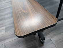 Load image into Gallery viewer, 12ft Cafeteria Lunch Table w/ Wood Grain Bench Seat, Wood Grain Top, Darker Wood Grain Seat, Adult Size (RF)
