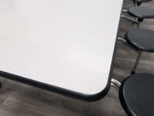 Load image into Gallery viewer, 10ft Cafeteria Lunch Table w/ 12 Stool Seat, Gray Top, Black Seat, Adult Size (RF)
