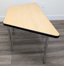 Load image into Gallery viewer, 58" x 26" Trapezoid Activity Table, Adjustable Legs, Maple Top (RF)
