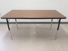 Load image into Gallery viewer, 24" x 48" Rectangle Activity Table, Adjustable Legs, Walnut, Wood Grain Top (RF)

