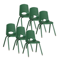 Load image into Gallery viewer, 16inch Stack Chair, Hunter Green, Chrome Swivel Glide (MS)
