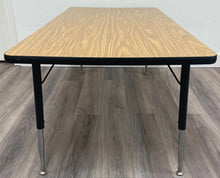 Load image into Gallery viewer, 30&quot; x 72&quot; Rectangle Activity Table, Adjustable Legs, Wood Grain Top (RF)
