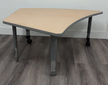 Load image into Gallery viewer, NeoClass 60in x 52in Kite Adjustable Activity Table, Fusion Maple / Titanium, On Casters (MS)
