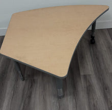 Load image into Gallery viewer, NeoClass 60in x 52in Kite Adjustable Activity Table, Fusion Maple / Titanium, On Casters (MS)
