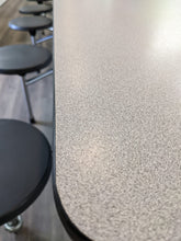 Load image into Gallery viewer, 12ft Cafeteria Lunch Table w/ Stool Seat, Gray Top, Black Seat, Adult Size (RF)
