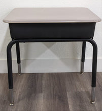 Load image into Gallery viewer, Open Front Desk, Black Frame w/ Gray Spectrum Hard Plastic Top (RF)
