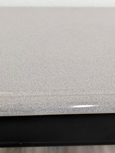 Open Front Desk, Black Frame w/ Gray Spectrum Hard Plastic Top (RF)