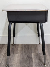 Load image into Gallery viewer, Open Front Desk, Black Frame w/ Gray Spectrum Hard Plastic Top (RF)
