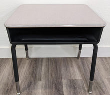 Load image into Gallery viewer, Open Front Desk, Black Frame w/ Gray Spectrum Hard Plastic Top (RF)
