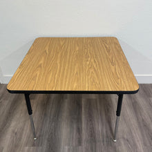 Load image into Gallery viewer, 36in x 36in Square Activity Table, Adjustable Legs, Wood Grain Top (RF)
