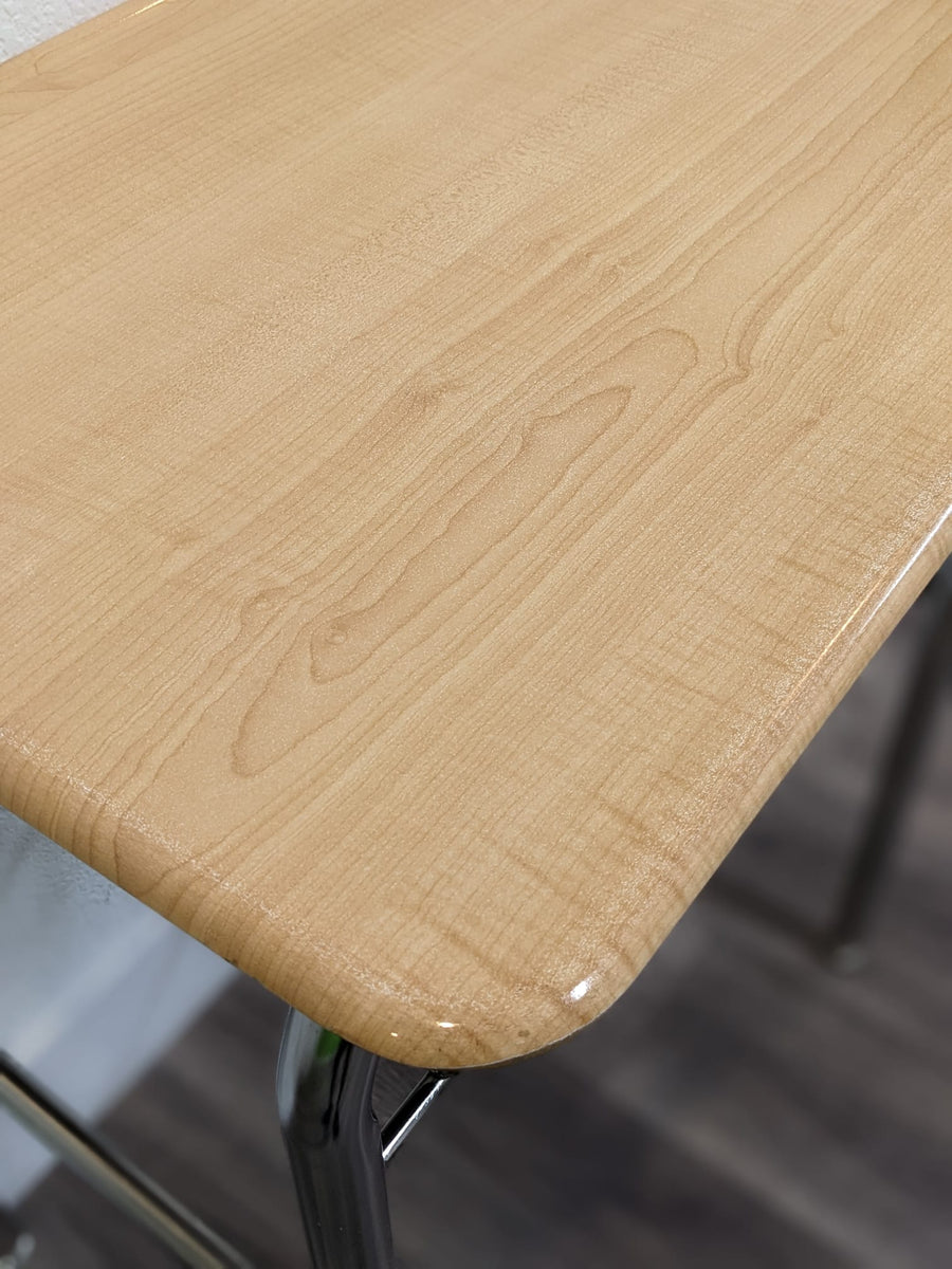 Virco 72 Series Student Desk with Hard Plastic Top, Open Wire Bookbox