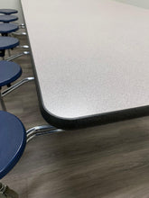 Load image into Gallery viewer, 10ft Cafeteria Lunch Table w/ 12 Stool Seat, Gray Top, Blue Seat, Adult Size (RF)
