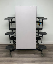 Load image into Gallery viewer, 10ft Cafeteria Lunch Table w/ 12 Stool Seat, Gray Top, Black Seat, Elementary Size (RF)
